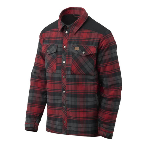 Helikon - Winter Warden Shirt - Slate Crimson Plaid - KO-WWS-PB-PJ - Тактические рубашки