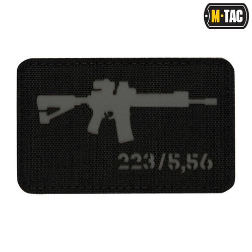 M-Tac - AR-15 223/5.56 Laser Cut patch - Black/Grey - 51111211 - Нашивки