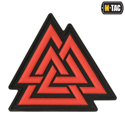 M-Tac - Нашивка 3D PVC Valknut patch -Красный / Чёрный - 51163233 - Нашивки