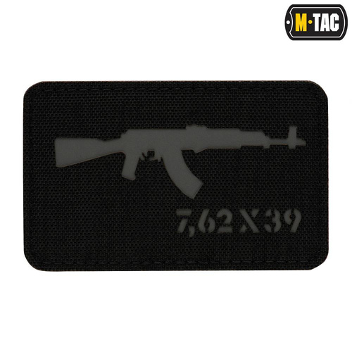 M-Tac - AKM 7.62x39 Laser Cut patch - Black/Grey - 51110211 - Нашивки