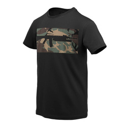 Helikon - Футболка T-Shirt 16/203 Combo - Чёрный/US Woodland - TS-COM-CO