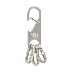 Nite Ize - Брелок-открывалка Z-Rack Keychain Bottle Opener Carabiner - Steel - Silver - ZRB-11-R6