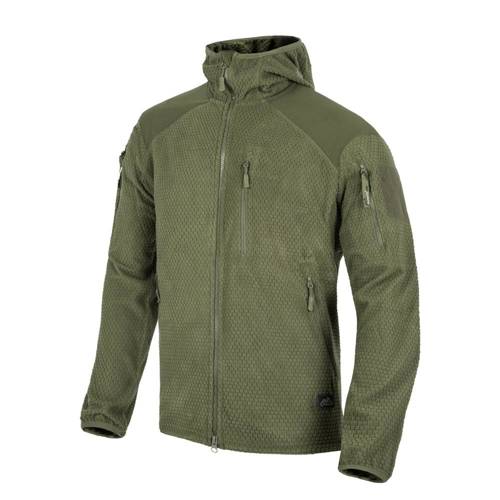 Helikon - Толстовка с капюшоном Alpha Hoodie - Olive Green - BL-ALH-FG-02 - Флисовые куртки 