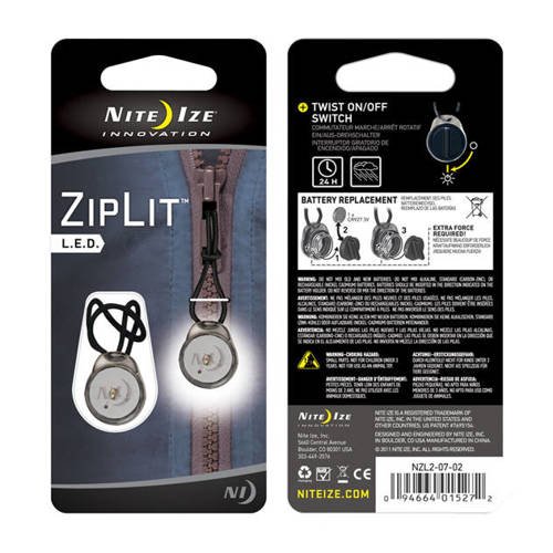 Nite Ize - ZipLit LED Zipper Light 2 Pack - White - NZL2-07-02 - Фонарики брелки