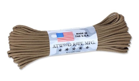 Atwood Rope MFG - Paracord 550-7 - 4 мм - Coyote Brown - 30.48м - Паракорд