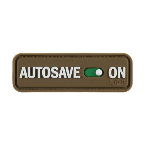 M-Tac - Нашивка Autosave PVC - 3D - Coyote - 51116705 - Нашивки