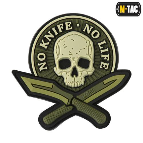 M-Tac - Нашивка No Knife - No Life 3D PVC - Olive - 51128001 - Нашивки