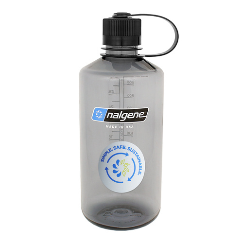 Nalgene - Бутилка для води 32 oz Narrow Mouth Sustain - Gwint 38 мм - 1л - Сірий - 2021-0432 - Бутилки для води, гідратори, казанки