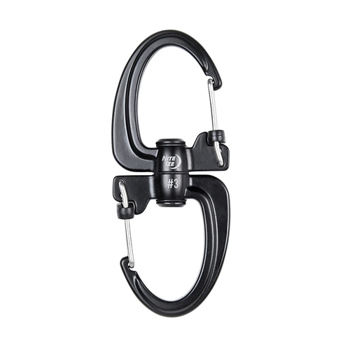 Nite Ize - Карабін S-Biner 360 SlideLock Dual Carabiner #3 - чорний - SBLR3-01-R3 - Карабины